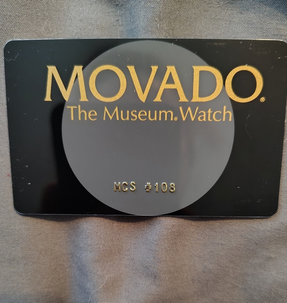 Vintage Movado Museum Classic Black and Gold Women's Watch - Picture 6 of 16